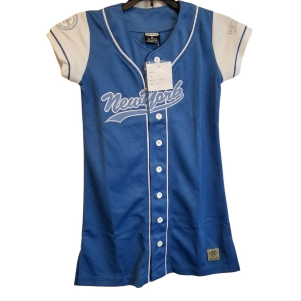 New York‎ baseball Jersey top kids size XL NEW blue